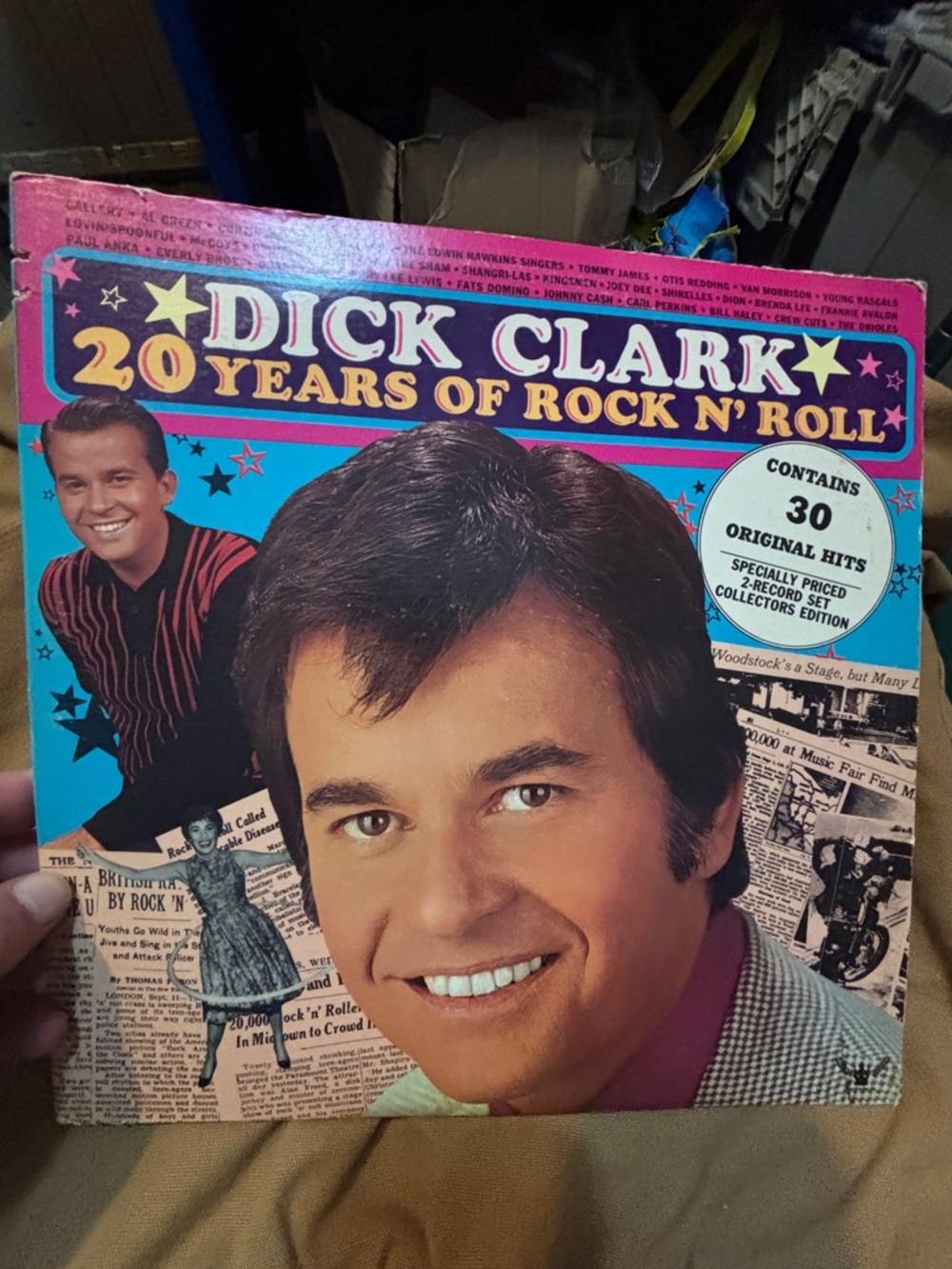 Dick Clark "20 Years of Rock N' Roll" LP Vinyl record . With Book & mini Paper R